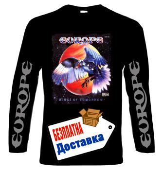 Юръп,Europe, Wings of tomorrow, мъжка тениска,блуза с дълъг ръкав, 100% памук, S дo 5XL